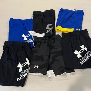Under Armour Kids' Shorts Set - Black, Blue, and Gray